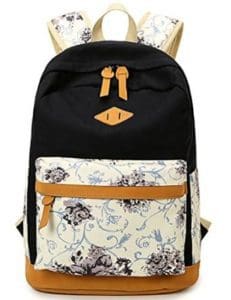 Leaper Lightweight Canvas Laptop Backpack Cute School Bag