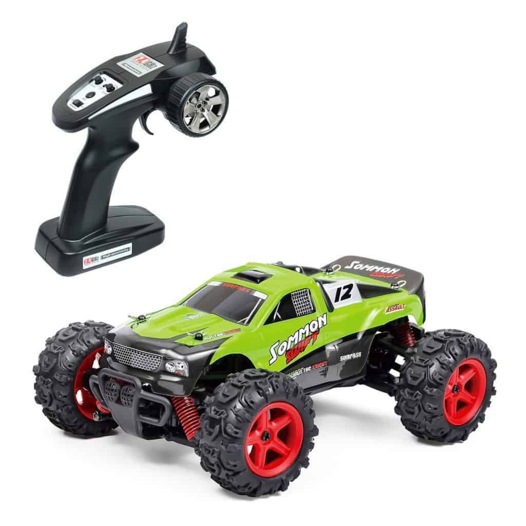 Metakoo RC Car Off Road High Speed 40km/h 1:24 Scale 50M Remote Control 40mins Playing Time 4WD 2.4GHz Electric Vehicle with Rechargeable Battery (Charger Included) - Green 