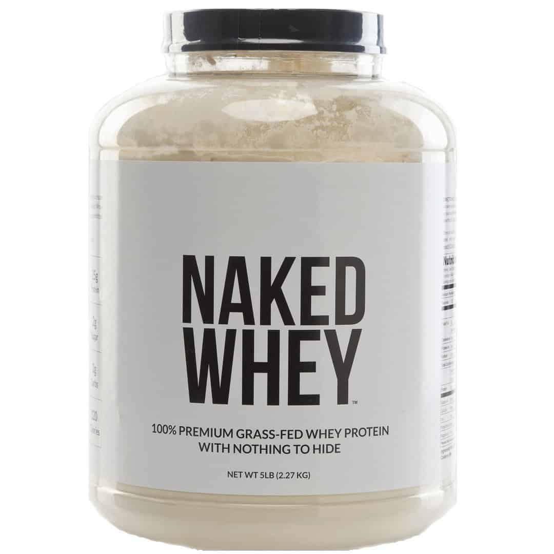 NAKED WHEY - 5LB #1 Undenatured 100% Grass Fed Whey Protein Powder from USA Farms - Bulk, Unflavored, GMO-Free, Gluten Free, Soy Free, Preservative Free - Stimulate Muscle Growth - Enhance Recovery - 76 Servings