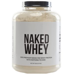 NAKED WHEY - 5LB #1 Undenatured 100% Grass Fed Whey Protein Powder from USA Farms - Bulk, Unflavored, GMO-Free, Gluten Free, Soy Free, Preservative Free - Stimulate Muscle Growth - Enhance Recovery - 76 Servings 