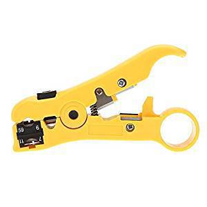 Universal Wire Stripper / Cutter for Flat or Round UTP CAT5 CAT6 Coax Cable Stripping Tool 