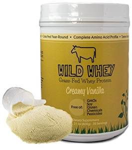 Grass-Fed Whey Protein, Cold Processed Non-Denatured, Biologically Active, GMO-Free Protein Concentrate Made Directly From Grass-Fed Milk (Not Cheese) (600g - 1.32 pound, Creamy Vanilla)